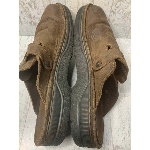 Naot Freedom Brown Leather Slip On Buckle Mules 10 - Picture 6 of 8